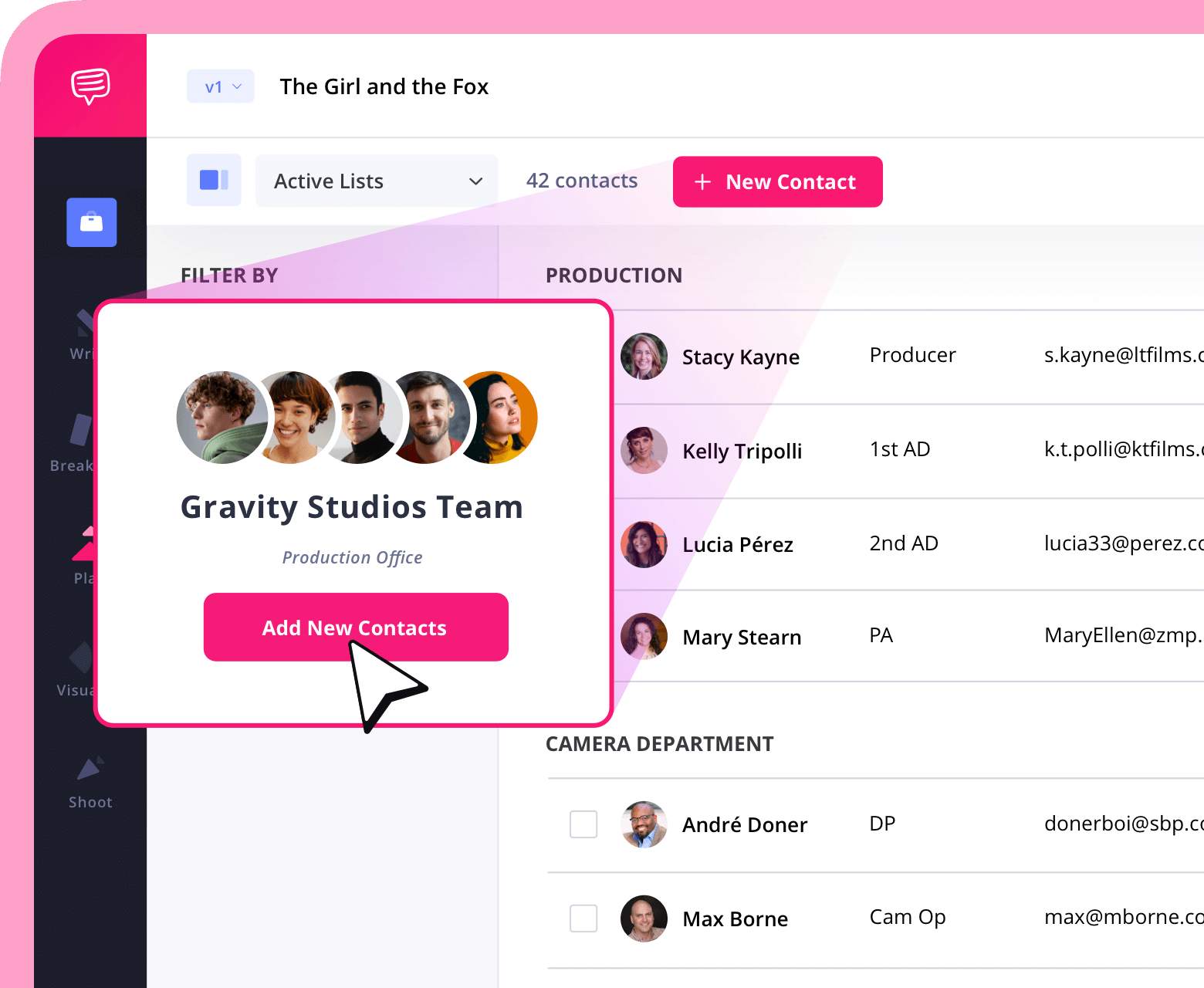 In Post CTA Film Crew Contacts and Production CRM In Post CTA Film Crew Contacts and Production CRM