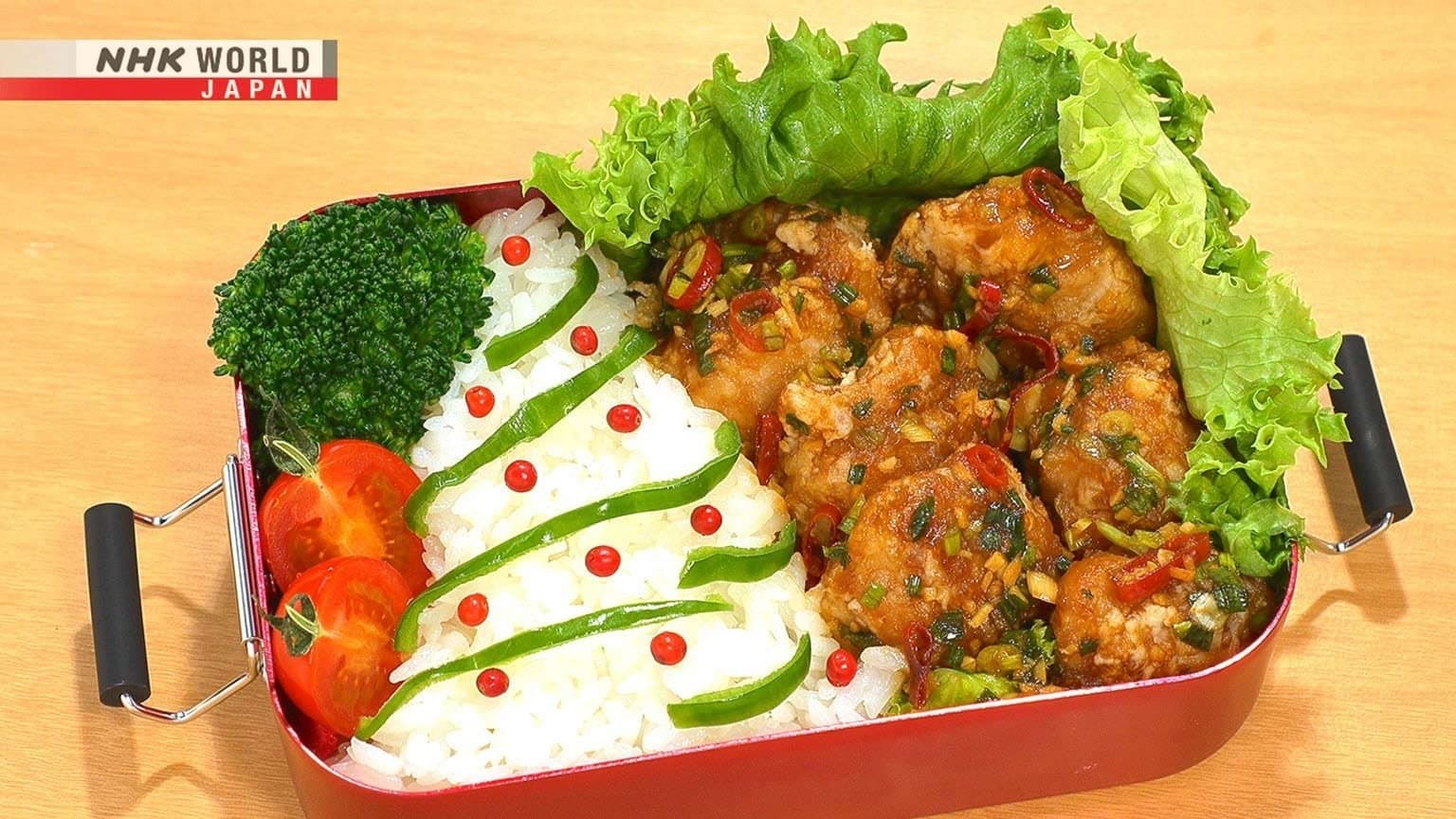 Kara-age with Tangy Scallion Sauce Bento & Layered Katsu Bento